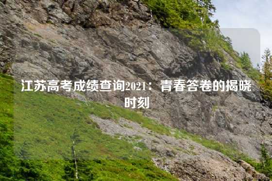 江苏高考成绩查询2021：青春答卷的揭晓时刻