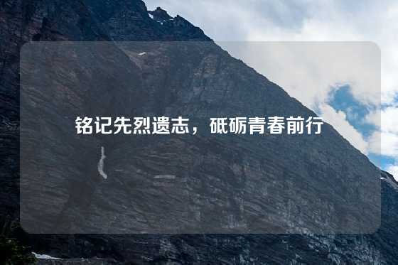 铭记先烈遗志，砥砺青春前行