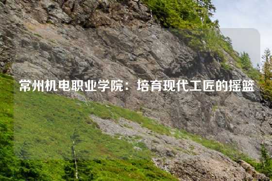 常州机电职业学院：培育现代工匠的摇篮